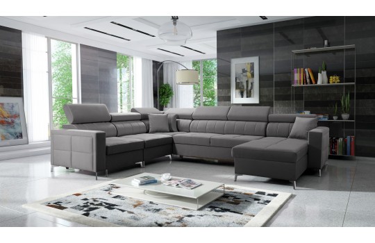 szara sofa do salonu Inglot 