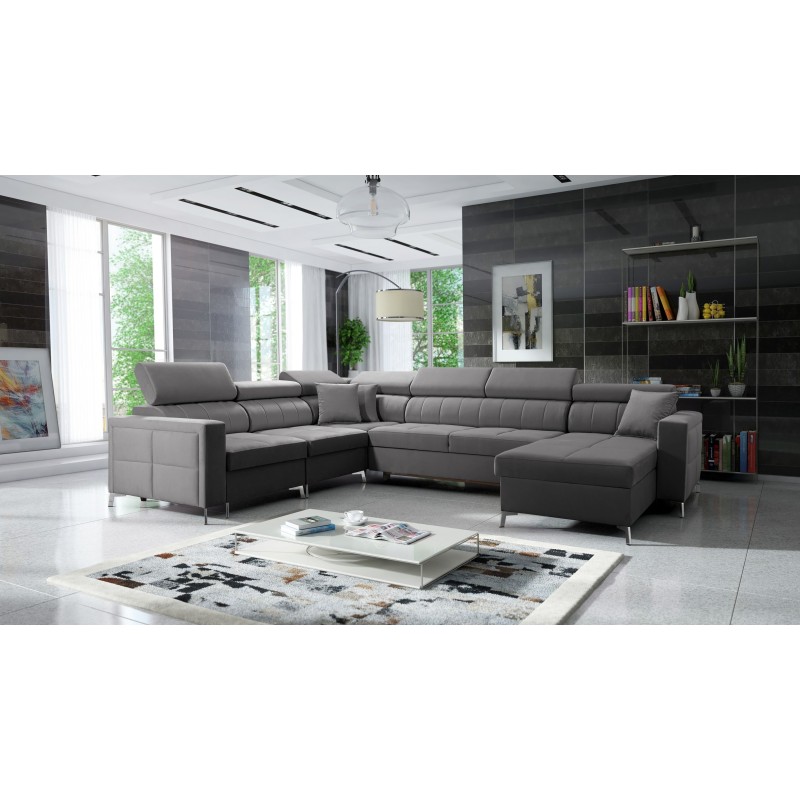 szara sofa do salonu Inglot 
