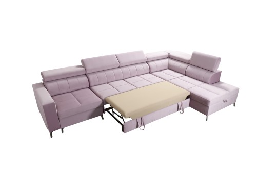 narożnik z dużą powierzchnią spania 