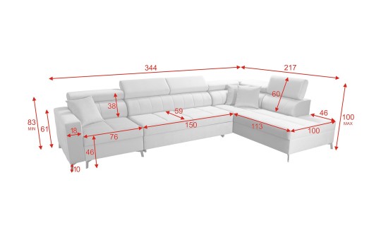 duża sofa do salonu Inglot 