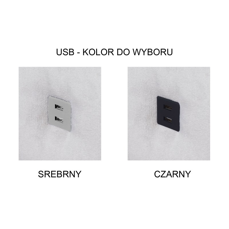 narożnik z wejściem pod ładowarkę 