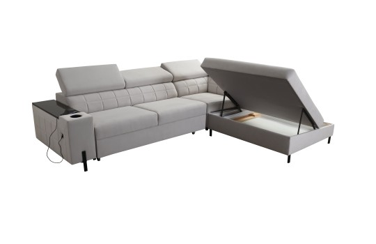 sofa z dużym pojemnikiem na pościel 