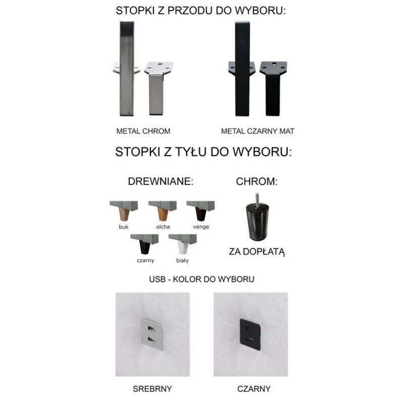 narożnik z nogami do wyboru Demeter 