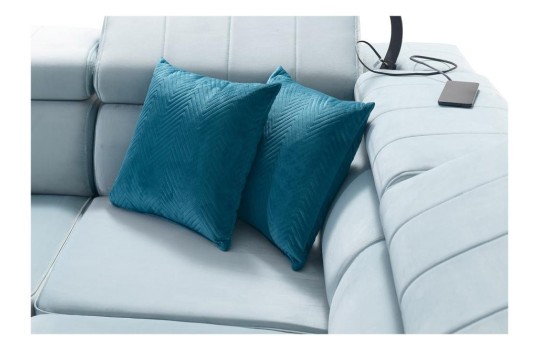 sofa narożna z poduszkami 