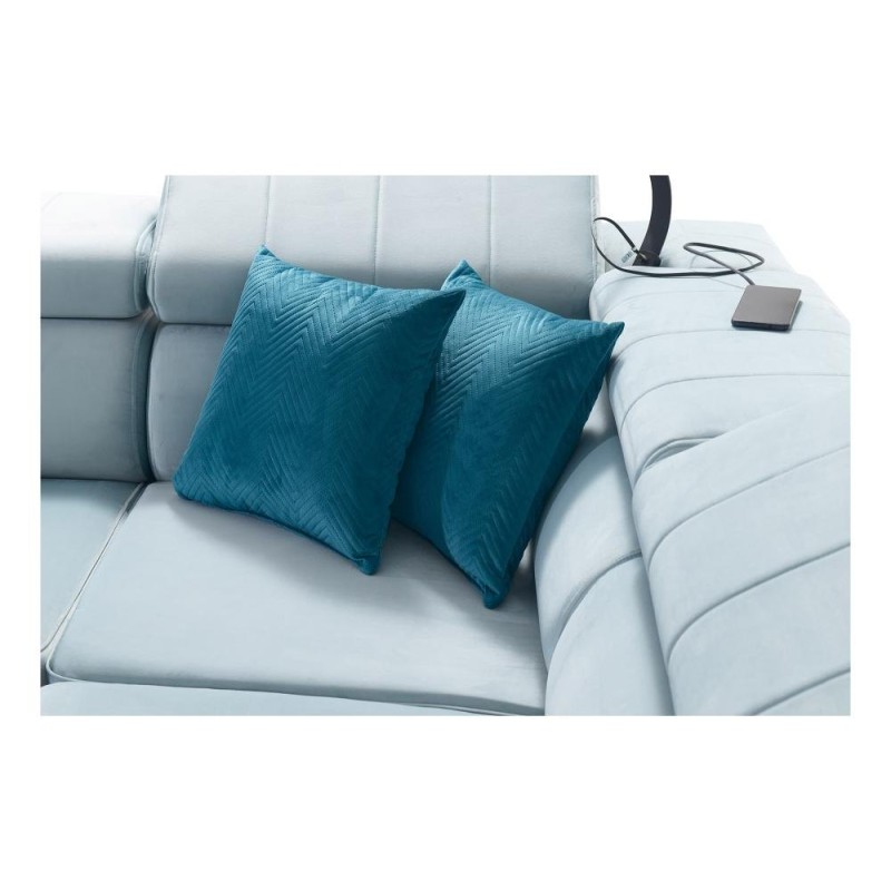 sofa narożna z poduszkami 