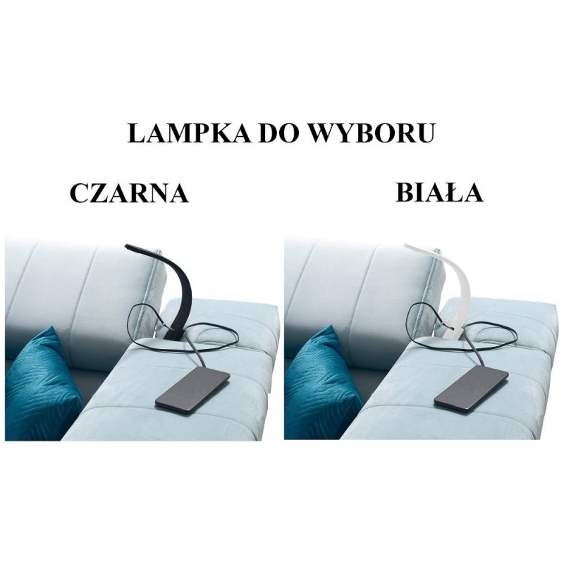 narożnik z dodatkową lampką