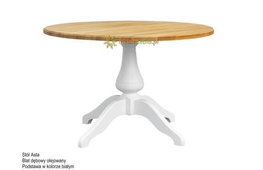 Stół okrągły na jednej nodze Asta