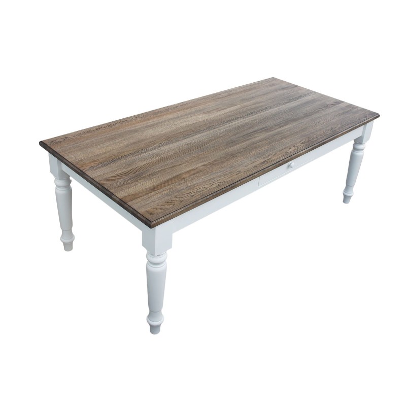 Stół z drewnianym blatem 