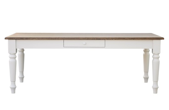 Stół z drewnianym blatem Fargo od boku