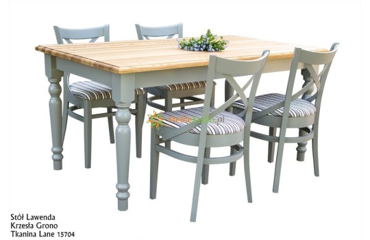 Stół dębowy i krzesła do salonu 