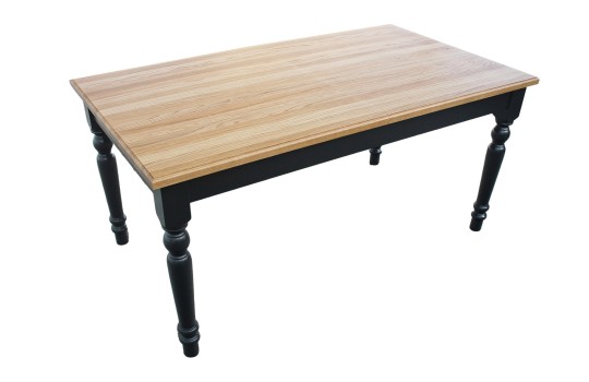 Dębowy stół z czarnymi nogami Lawenda