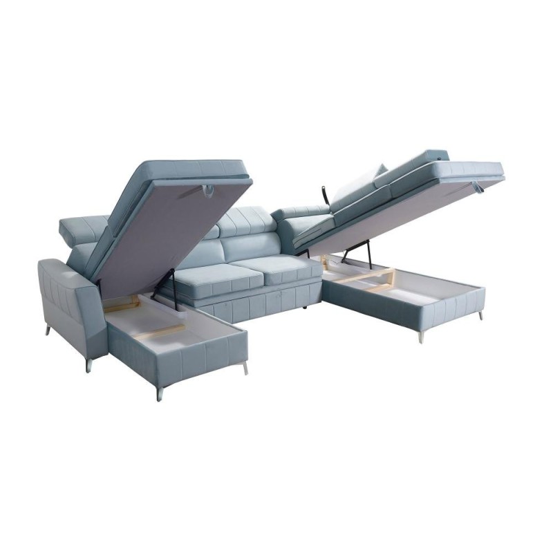 Narożnik z dwoma dużymi schowkami 