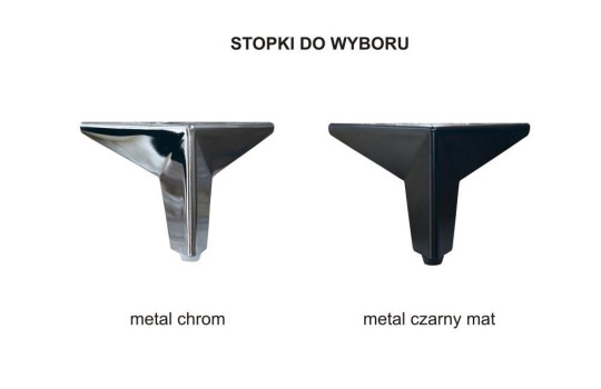 narożnik na metalowych nogach Niobe 