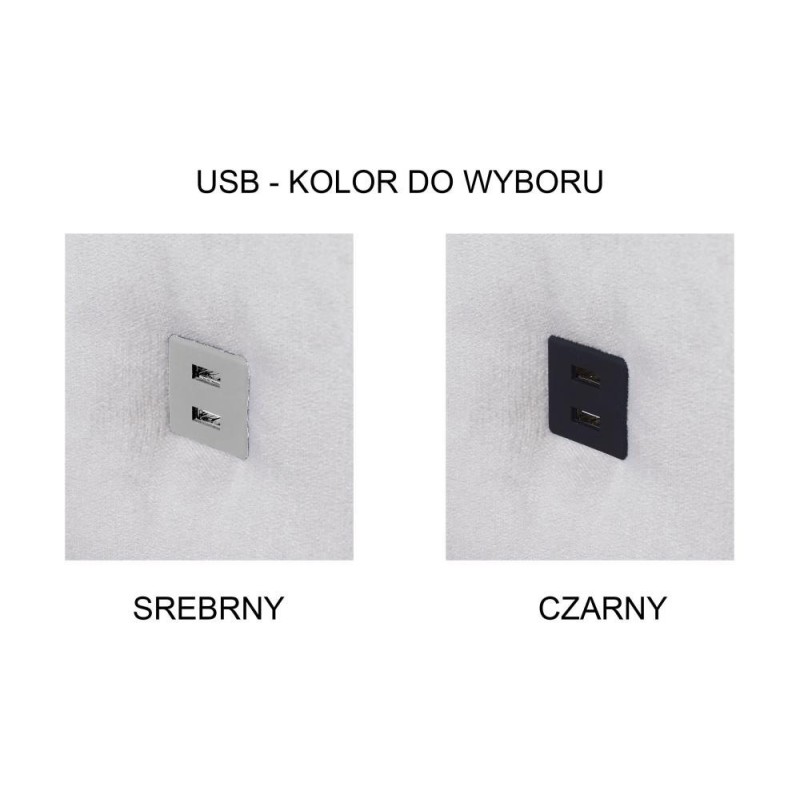sofa z wejściem pod ładowarkę USB 