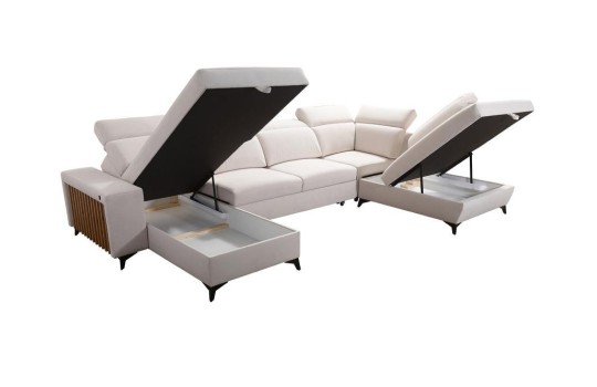 narożnik z dwoma podnosoznymi schowkami 