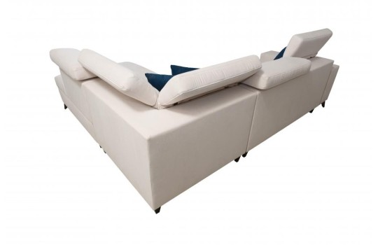 narożnik z plecami obitymi materiałem 