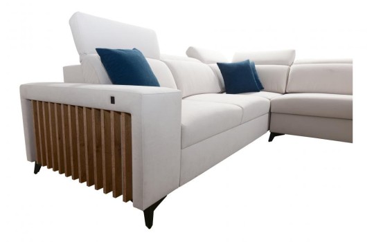 narożnik z drewnianymi lamelami Niobe 