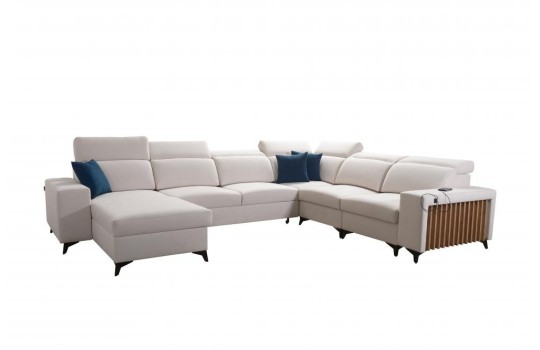 narożnik z modnymi lamelami w boku 