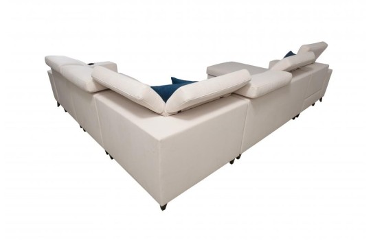 narożnik w jasnej tkaninie Niobe 