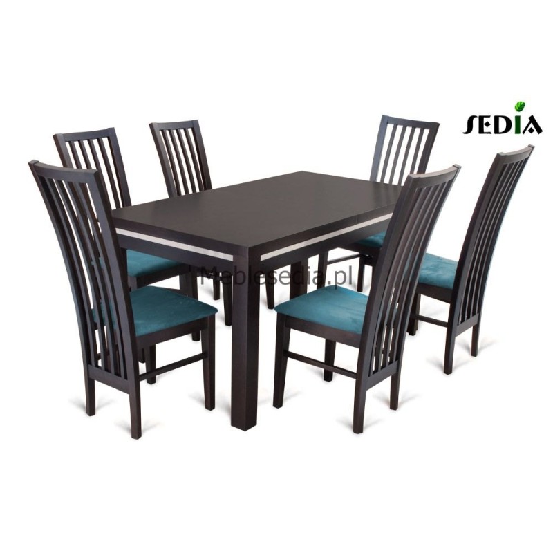 Komplet drewniany stół i krzesła Riso