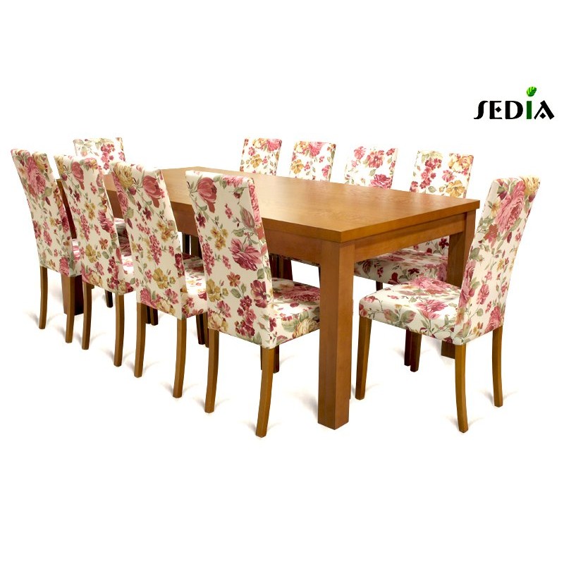 Stół i tapicerowane krzesła Kare 2 tkanina Suzane 3