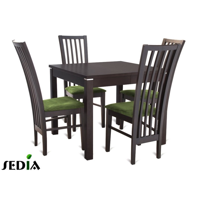 Stół kwadratowy z 4 krzesłami Riso