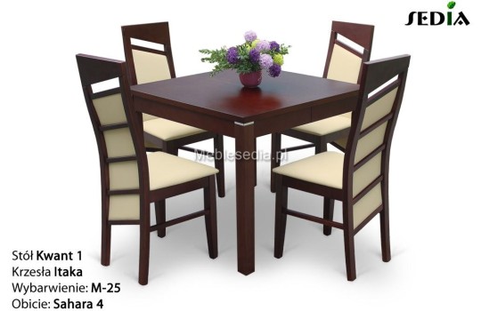 Stół 90x90 z 4 krzesłami