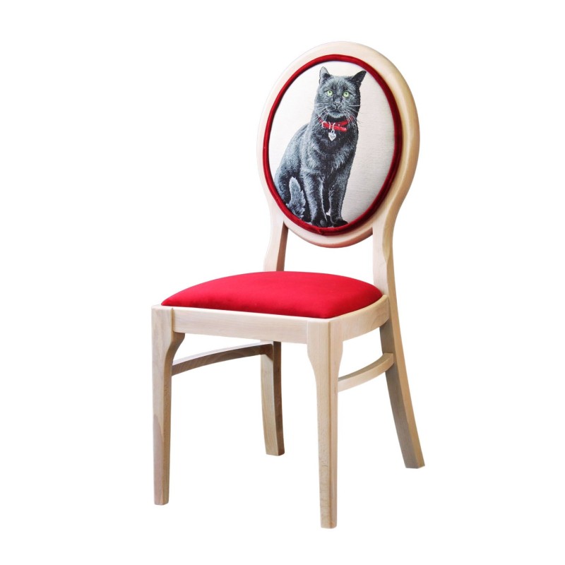 Krzesło z kotem w oparciu Limea