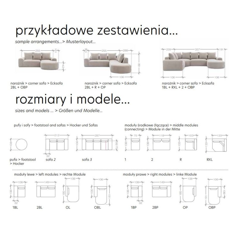 modułowe narożniki Arona 