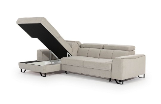 narożnik z otwieranym do góry pojemnikiem 