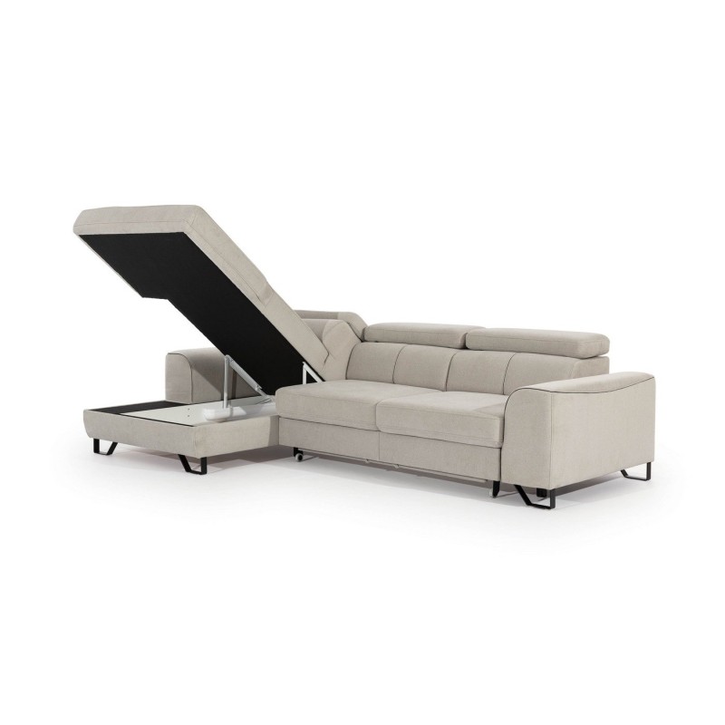 narożnik z otwieranym do góry pojemnikiem 