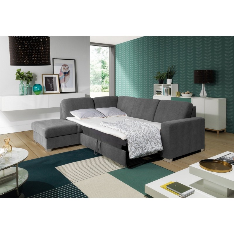 szara sofa do salonu 