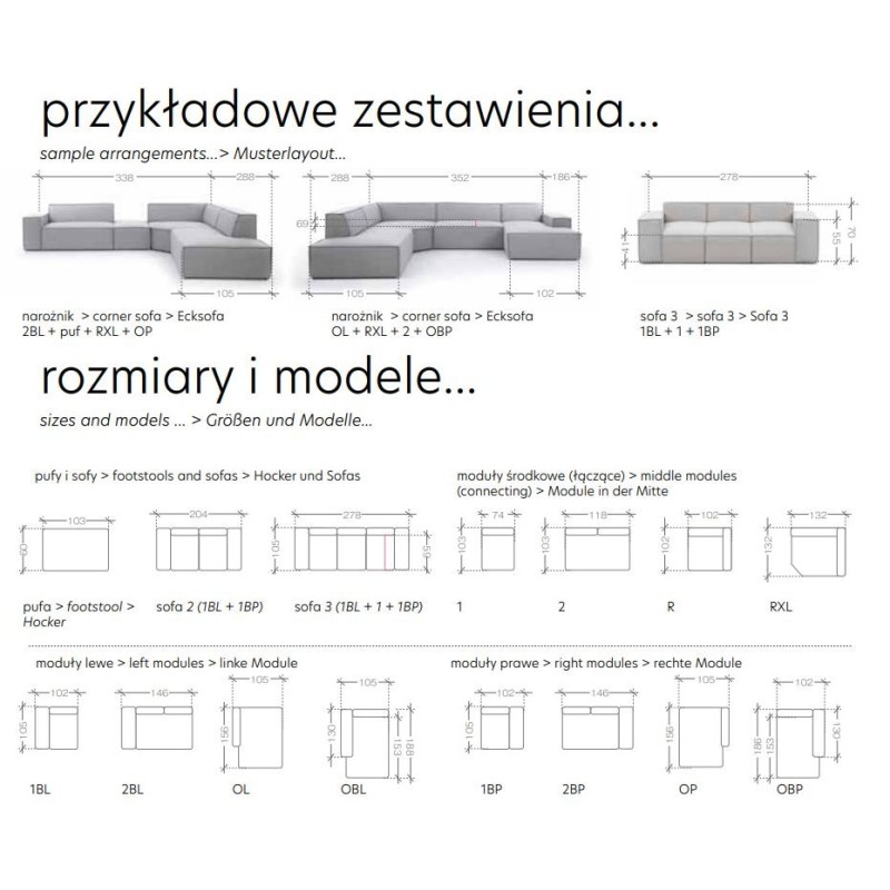 kolekcja narożników modułowych 