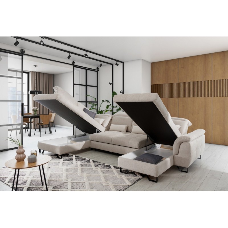 narożnik z dwoma dużymi pojemnikami 