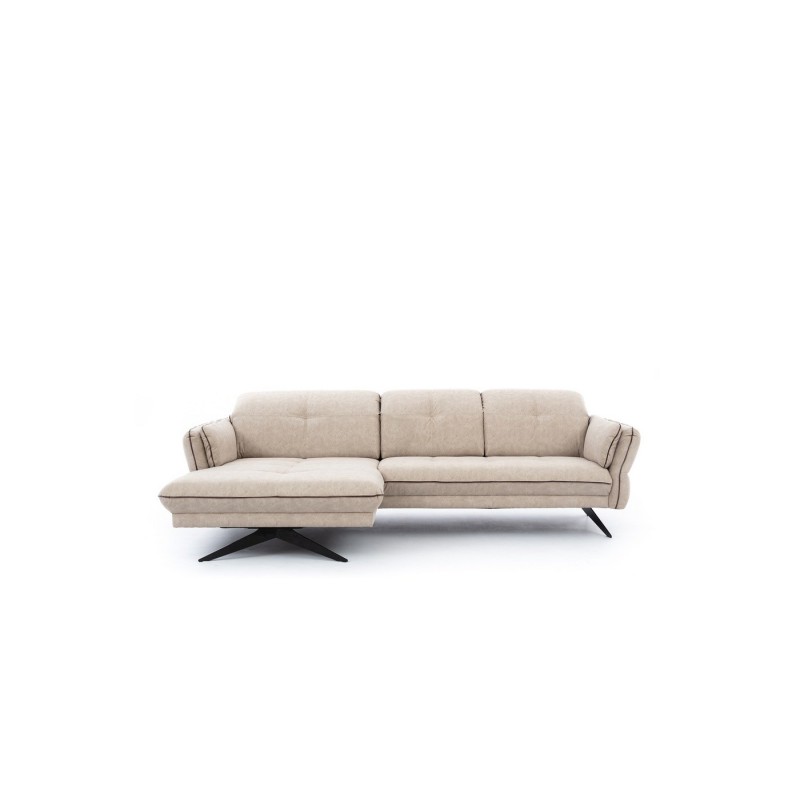 narożnik z wygodnym szezlongiem 