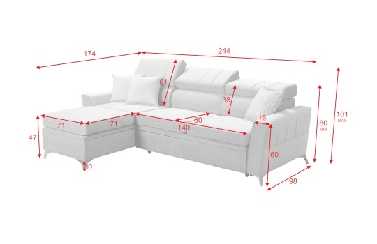 narożnik rozkładany Tuluza 