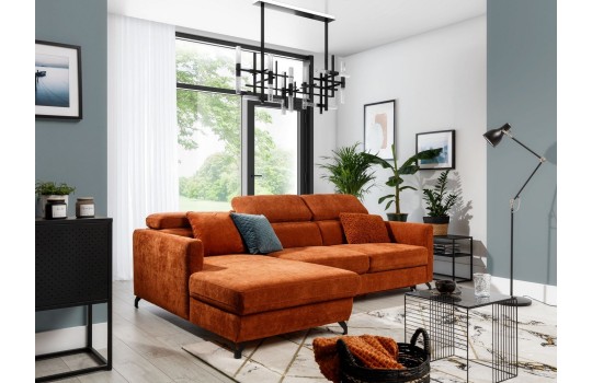 narożnik w rudym kolorze 