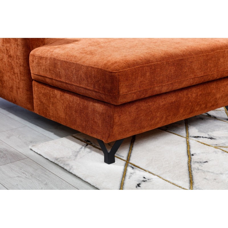 narożnik na czarnych nóżkach Portland 