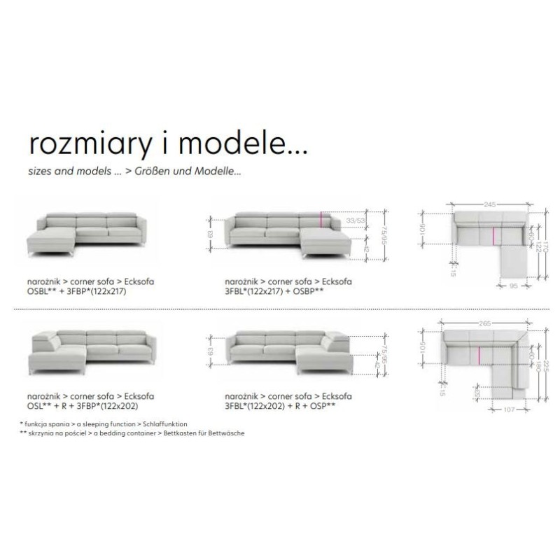 narożniki w różnych rozmiarach do salonu 