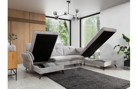 narożnik z dużymi schowkami 