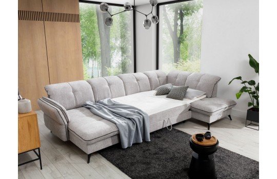 narożnik z czarnymi dodatkami 