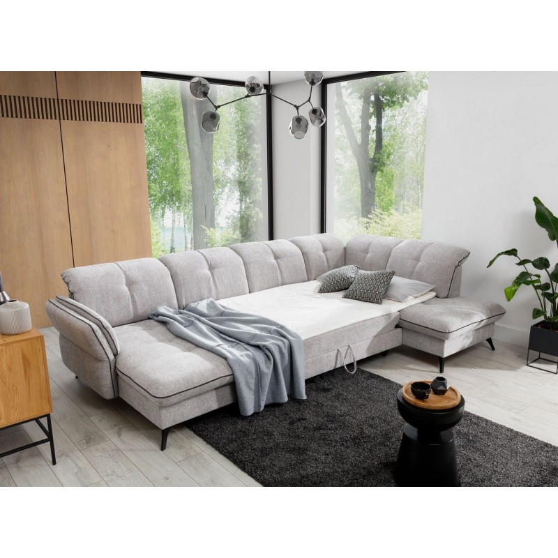 narożnik z czarnymi dodatkami 