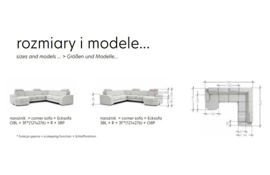 narożnik z funkcją rozkładania Antara 