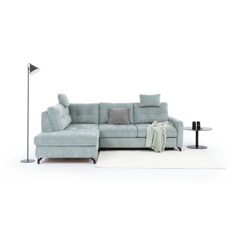 narożnik London w jasnej tkaninie