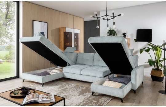 narożnik z dużymi pojemnikami London 