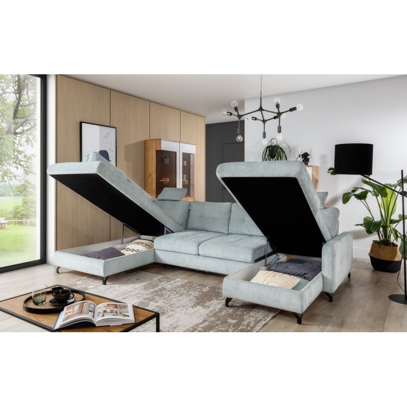 narożnik z dużymi pojemnikami London 