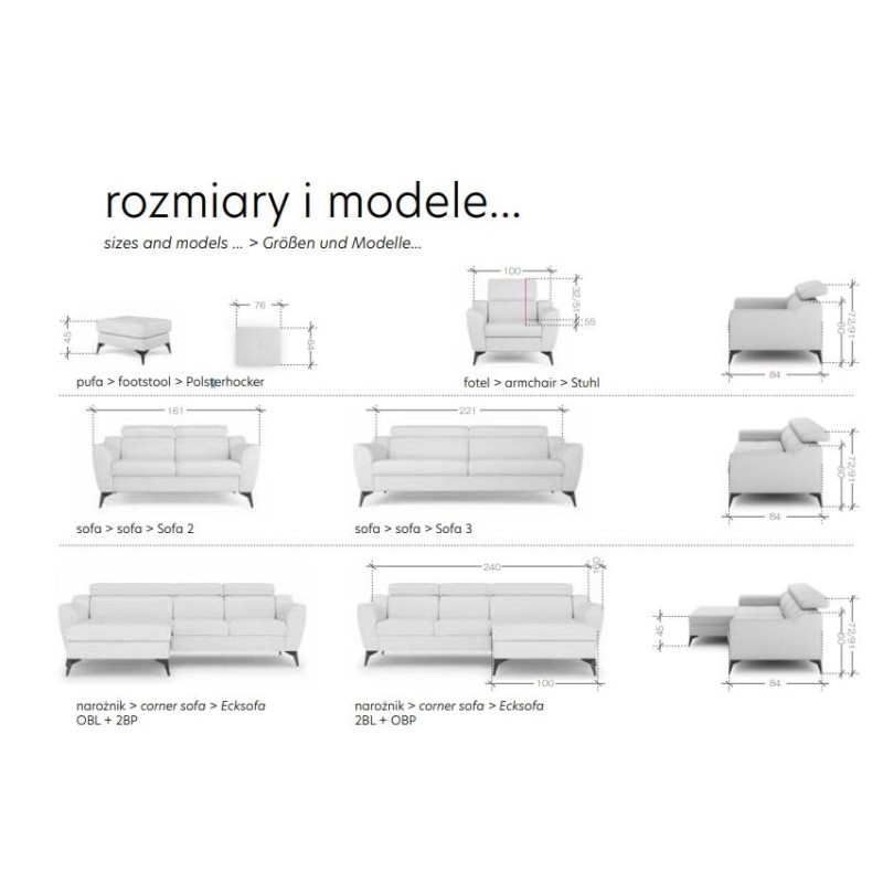 cała kolekcja mebli do salonu Madera 