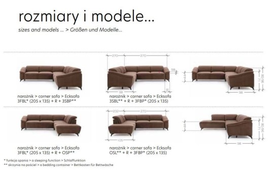 nowoczesne narożniki Paros 