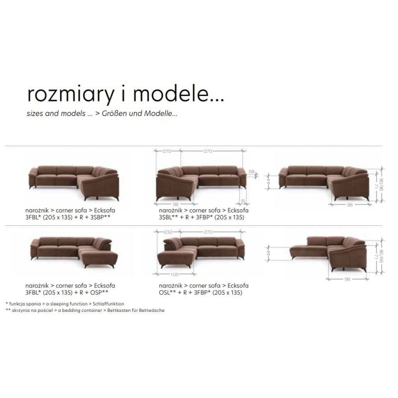 nowoczesne narożniki Paros 