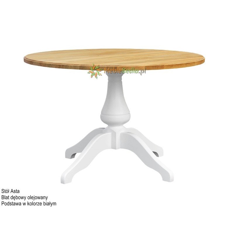 Stół okrągły na jednej nodze Asta
